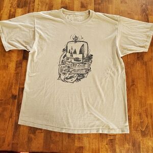 All Will Fall Skull Candle Graphic T-Shirt Size Large